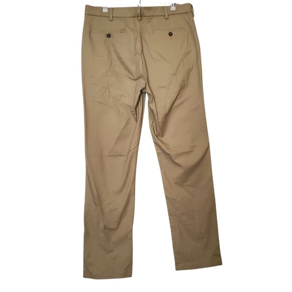 George Khaki Straight Fit Chino Pants Stone Wash 34x34 - Picture 2 of 8